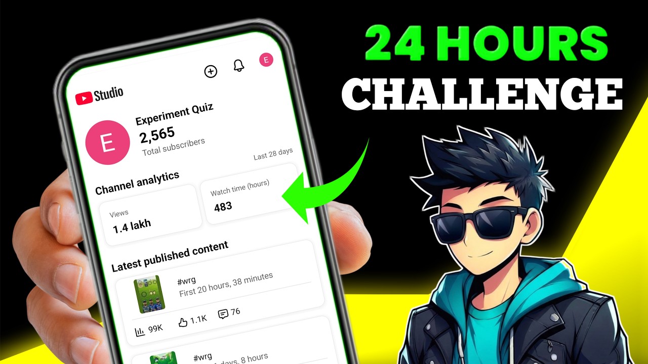 24 Hour Shorts Challenge - 140K+ Views in 1 Day | 2nd Video 100K+ Viral & 1K Subscribers LIVE