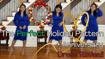 I Sewed Vogue 8825 for My Anniversary! Full Review + Holiday Styling Tips