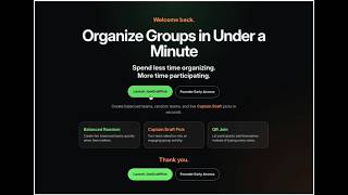 JoinDraftPick Demo | Create Balanced Teams, Random Groups & Captain Drafts