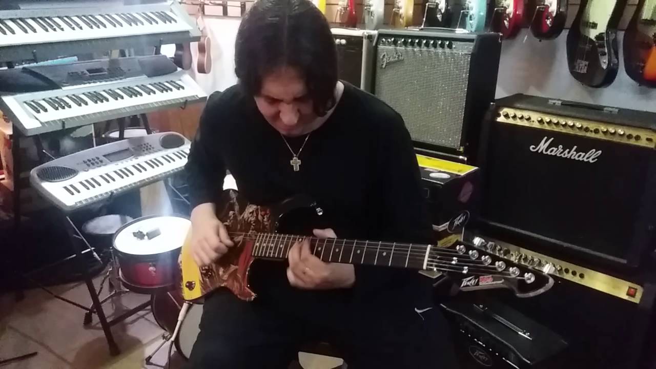 Ariel Mittica prueba,guitarra peavey walking dead
