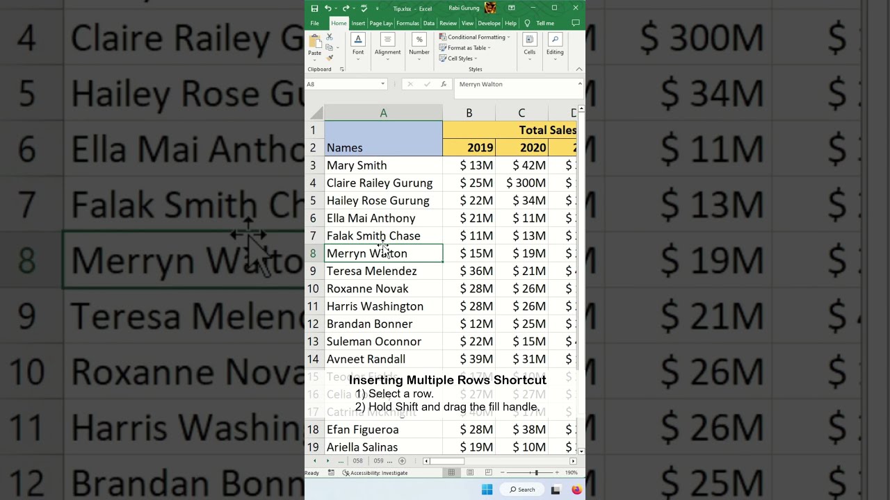 How To Insert Multiple Rows In Excel Tips And Tricks