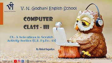 Computer for Class 3 | Ch: 6 Animations in Scratch (Activity Section, Pg.No: 63) By Rinkal Bagadiya