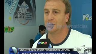 Asalto a una financiera de La Plata - Telefe Noticias