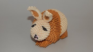 How to make 3d origami Bunny part1