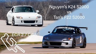 ECR 2.7 CCW - K24 vs F22c Honda S2000 - trying to keep up with Nguyen 😮‍💨