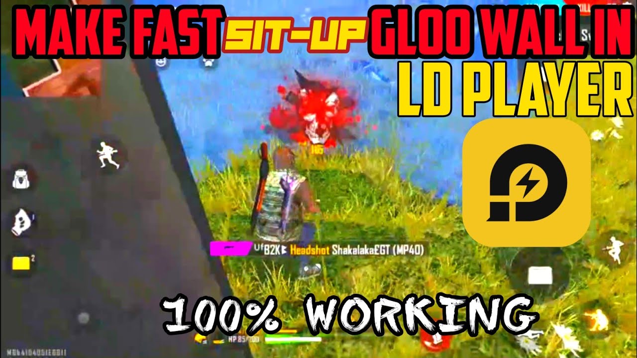 HOW TO MAKE FAST SIT-UP GLOO WALL IN LD PLAYER 😱 ||LD PLAYER MACRO || U-Fun Gaming