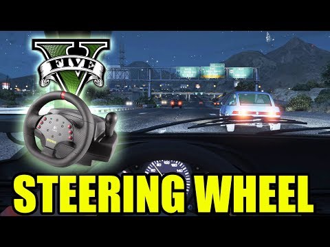 GTA 5 Realistic Driving with Steering Wheel! (Some 80's music too!)