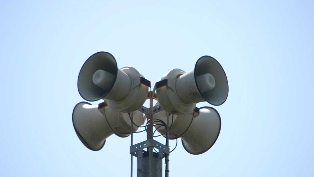 Siren Test | ATI HPSS 16 | Westminister Chimes + Voice (x2) | 9/4/23 | NCSU, Raleigh, NC
