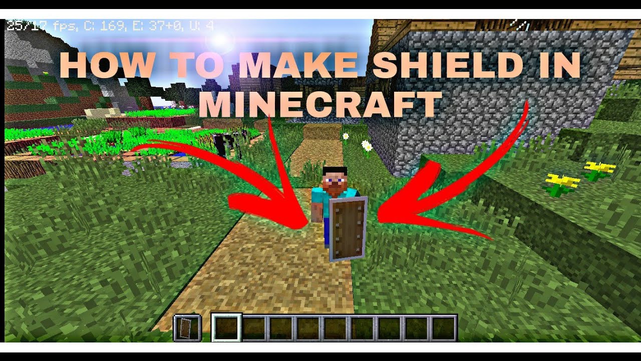 How to make shield in minecraft - YouTube