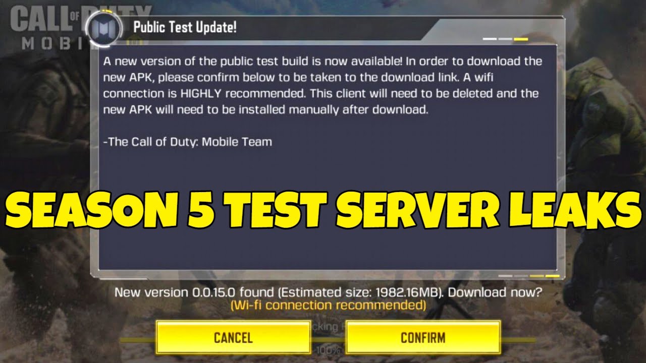 How to download COD Mobile Test Server for Season 5