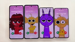 Incoming Call + Alarm Clock Sprunki | Samsung Z Flip 5 + Z Flip 3 + Galaxy S22 + Galaxy S21 