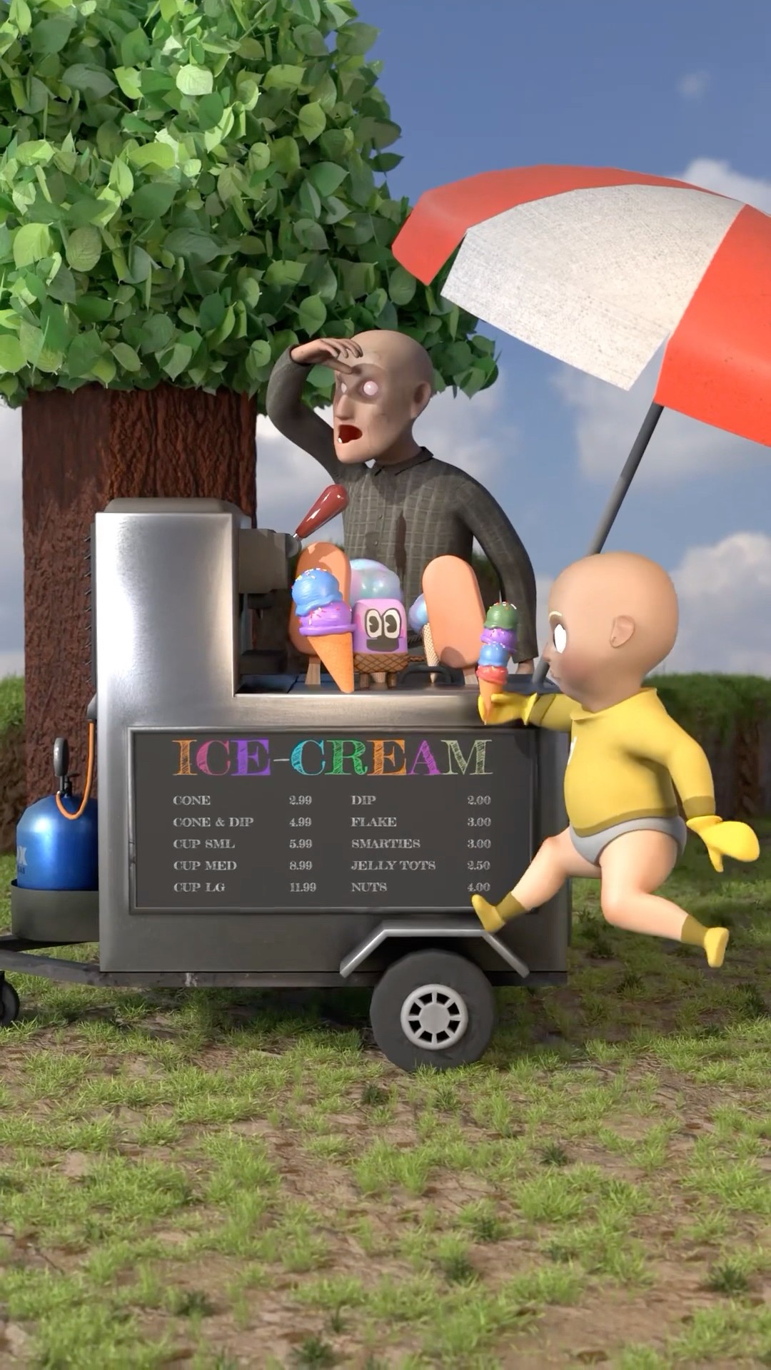 How many ice creams did he eat? #funny