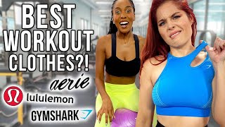 Testing Workout Clothes from 3 Different Stores!  Lululemon, Aerie, & Gym Shark