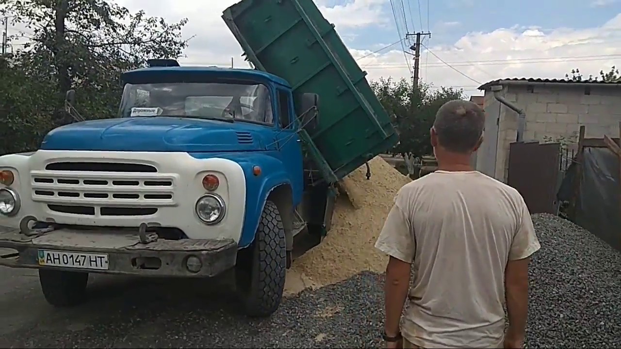 ЗиЛ 600 сил! Доставка мытого песка с боковой выгрузкой, объем 5 тонн ...