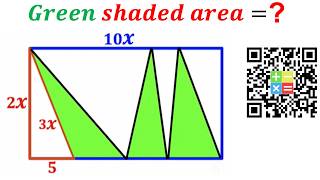 Can you find area of the Green shaded region | (Triangles) | #math #maths | #geometry