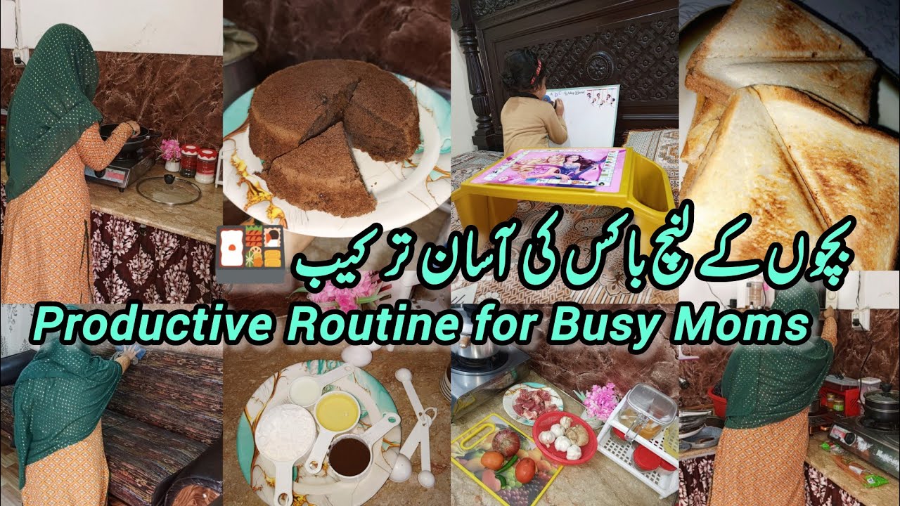Busy Mom Productive Routine | Kids Lunch Box, Cooking & Daily Home Management