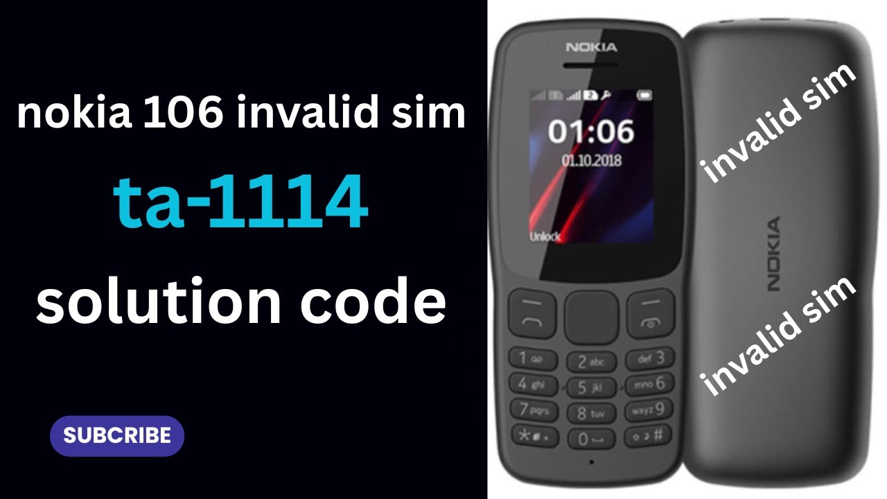 Nokia 106 TA-1114 IMEI Change Secret Code | Invalid SIM & Emergency ...