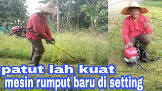 TES MESIN POTONG RUMPUT 4TAK YANG BARU DI SETTING