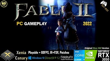 Fable 2 PC Gameplay | Xenia Canary | Playable | Xbox 360 Emulator | 2022 Latest