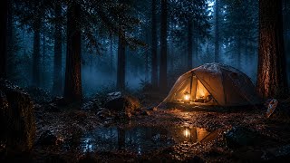 Heavy Rain Sounds in Forest Tent at Night 🌧️⛺ Deep Sleep ASMR | Relaxing Rain for Insomnia