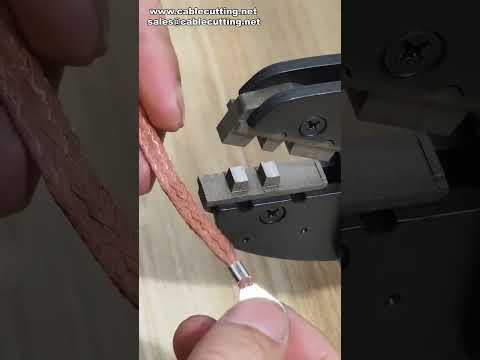 Electric Terminal Crimping Machine with Safety Cover for Efficient Wire Harnessing