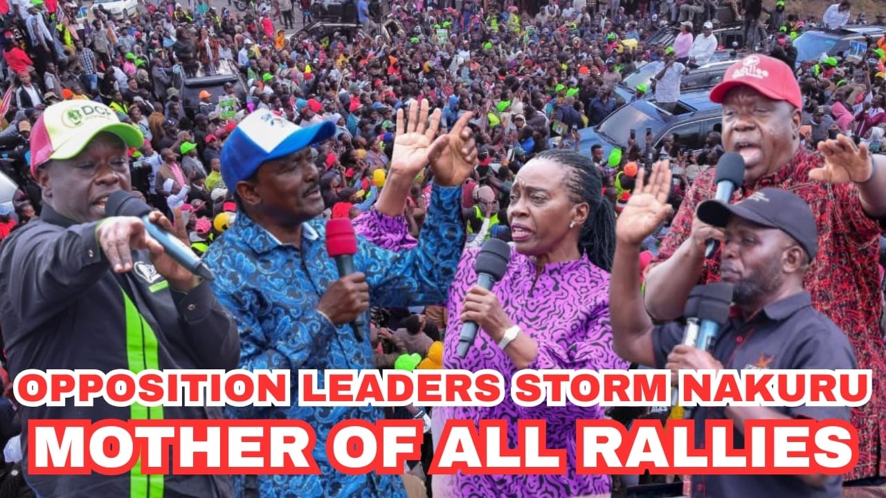 Live: Gachagua, Natembeya, Kalonzo, Matiangi, Karua Storm Nakuru Town for mother of all rallies