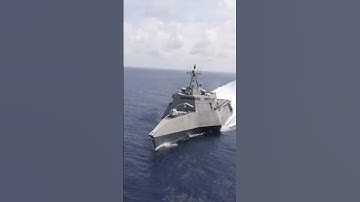 Navy Ship as fast as a Ski Boat. The Independence Class Littoral Combat Ship. #Navy #LCS