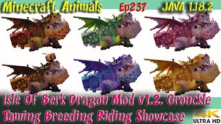 Isle Of Berk Dragon Mod v1.2 Gronckle Taming Breeding Riding JAVA 1.18.2 Animals Ep237