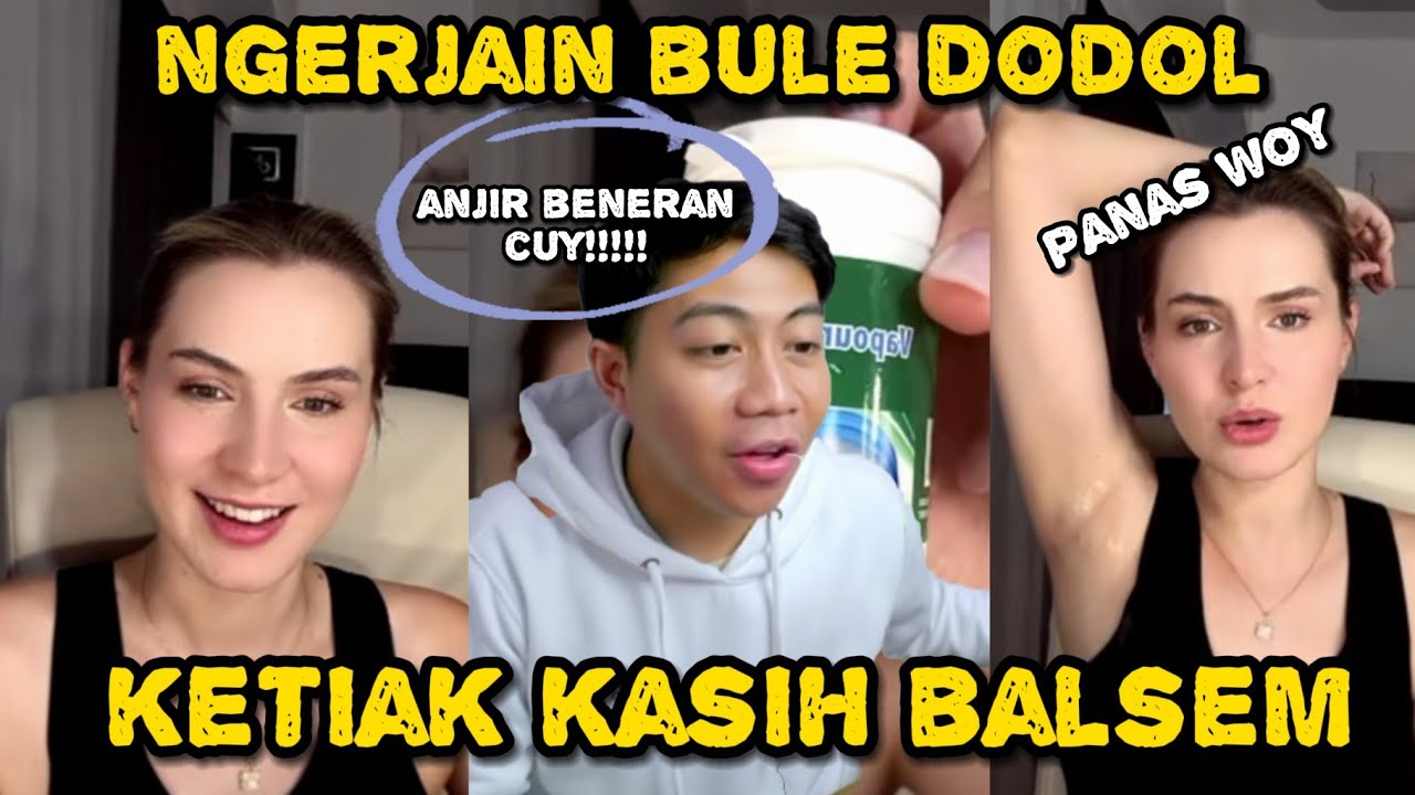 Ketika bule di kerjain kasih balsem ke ketiaknya, lucu banget