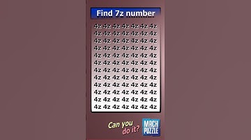 Find 7z where? | Brain Teaser IQ Test #shorts #different #puzzles #opticalillusion #quiz