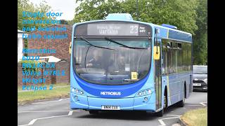 *Single doored + turbo squeal* Metrobus 6010 BN14CUX Volvo B7RLE Wright Eclipse 2 on route 23
