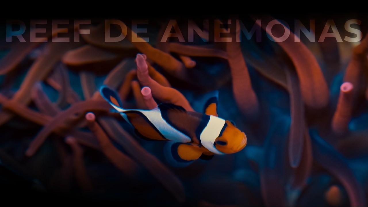 Anemonas se multiplicando e um novo morador no reef