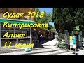 Крым, Судак 2018, Кипарисовая Аллея 11 июня. Цена еды, мороженое, шаурма, шашлык