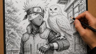 How To Draw Kakashi Hatake Step By Step | Easy Naruto Drawing Tutorial For Beginners screenshot 1