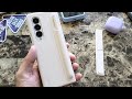 Official Samsung Galaxy Z Fold4 SPen Standing Case Review - Sand Color