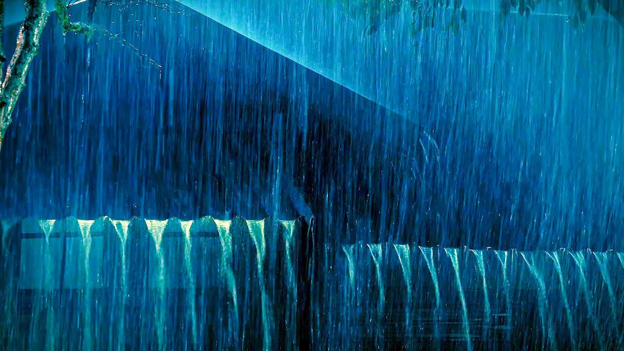 Poderoso Ruido de Lluvia y Truenos en el Techo para Dormir de Noche ...