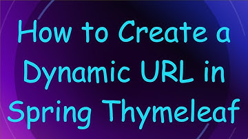 How to Create a Dynamic URL in Spring Thymeleaf