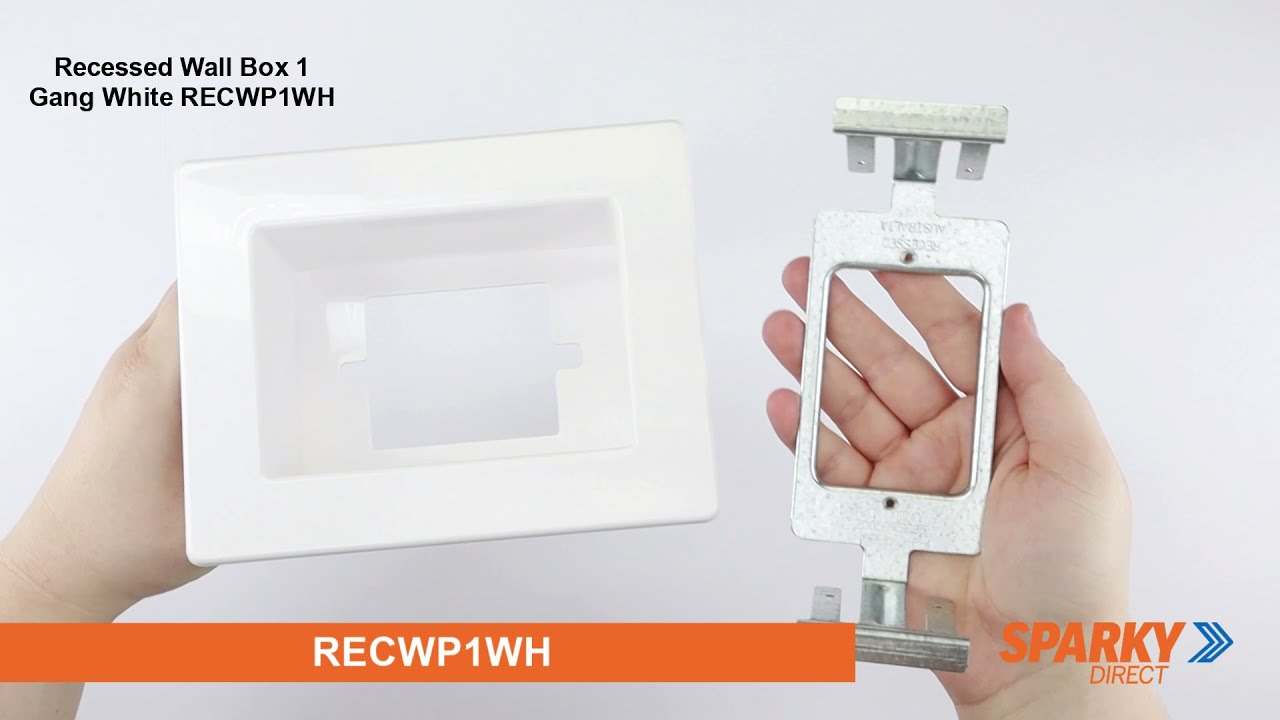 Recessed Wall Box 1 Gang White | RECWP1WH