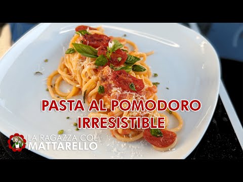 Pasta con tomate y albahaca (pasta al pomodoro all'italiana) ~ Primeros Recetas  ~ La ragazza col mattarello