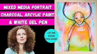 THIS WEEK'S #HOWTOTUESDAY  LESSON IS ALL ABOUT MAKING A #MIXEDMEDIA # PORTRAIT