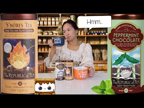 The Republic of Tea: 🌱🍫Peppermint Chocolate &amp; S'mores 🏕🔥 Tea Review