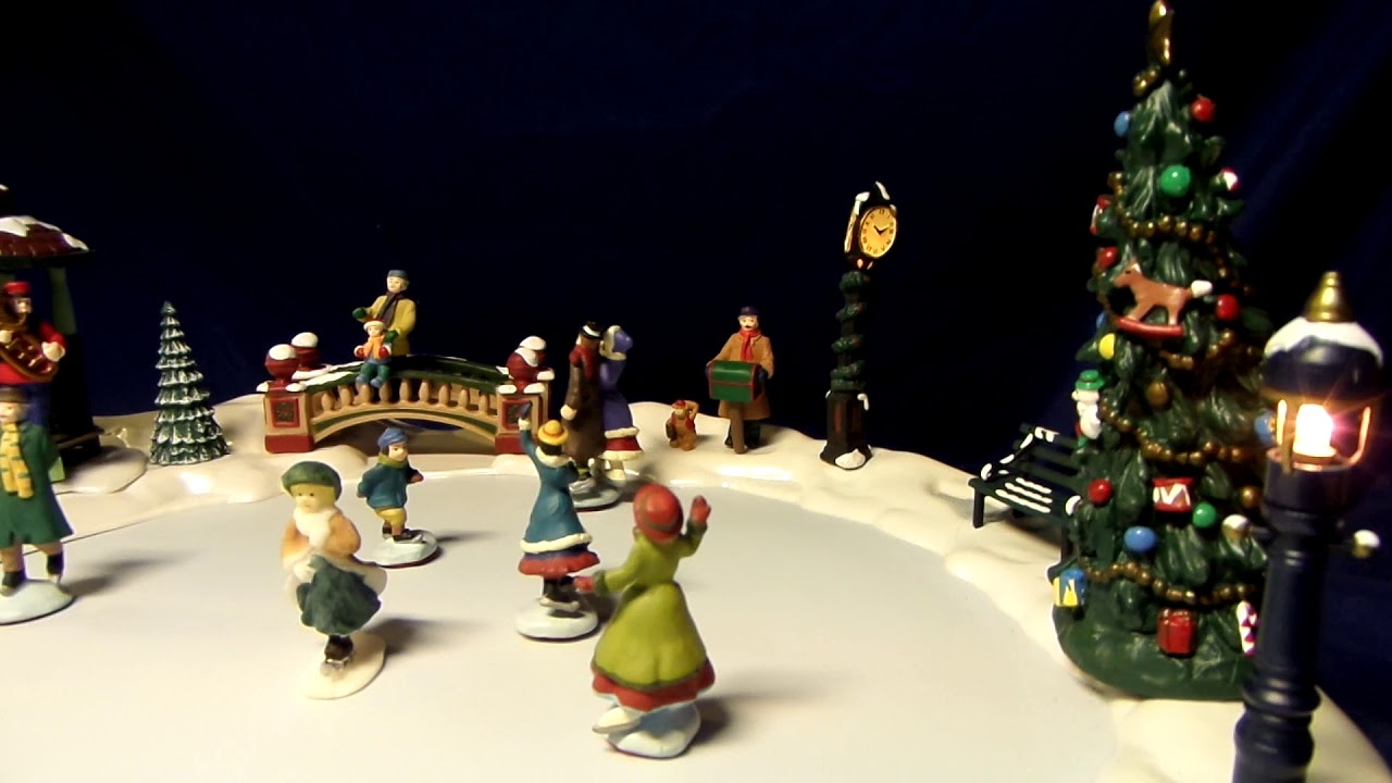 Mr. Christmas 1890 Holiday Skaters set DEMO - YouTube