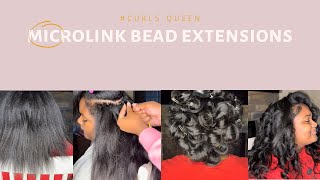 Curls Queen Microlink Bead Weft Extensions In Kinky Curly