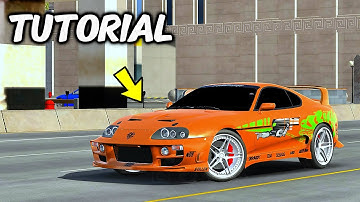 How To Make Paul Walker Design Toyota Supra In Car Parking Multiplayer 