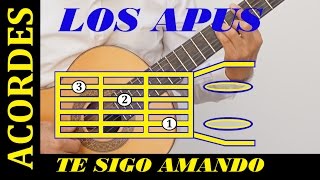 Video thumbnail of "TE SIGO AMANDO / LOS APUS / Acordes (Tutorial completo)"