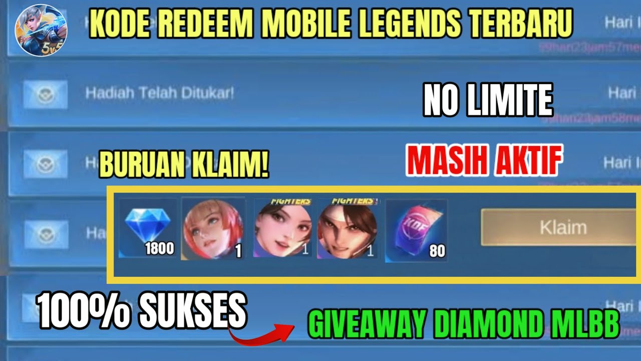 BURUAN REDEEM! KODE REDEEM ML TERBARU KODE REDEEM MOBILE LEGENDS HARI ...