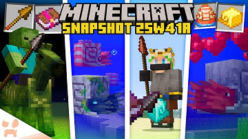 NAUTILUS MOB, NEW SPEAR, LUNGE ENCHANT, + MORE OUT NOW! (minecraft snapshot 25w41a)