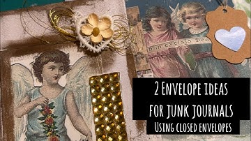 Used closed envelopes to make these fun embellishments! Accordion card & hidden journaling card 