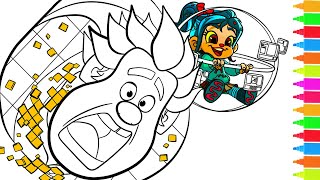 Coloring Vanellope and Ralph - Going to the Internet | Wreck It Ralph 2: Ralph Breaks the Internet screenshot 4