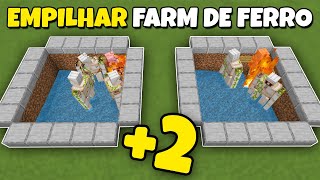 COMO EMPILHAR VÁRIAS FARM DE FERRO no Minecraft Bedrock 1.21
